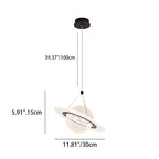 Contemporary Creative Moon Iron Acrylic LED Pendant Light For Living Room