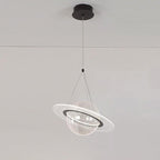 Contemporary Creative Moon Iron Acrylic LED Pendant Light For Living Room