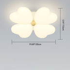 Contemporary Creative Heart Iron Plastic LED Semi-Flush Mount Ceiling Light For Bedroom