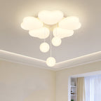 Contemporary Creative Heart Iron Plastic LED Semi-Flush Mount Ceiling Light For Bedroom