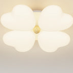 Contemporary Creative Heart Iron Plastic LED Semi-Flush Mount Ceiling Light For Bedroom