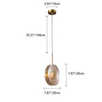 Contemporary Nordic Round Iron Glass LED Pendant Light For Living Room