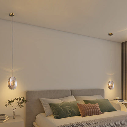 Contemporary Nordic Round Iron Glass LED Pendant Light For Living Room