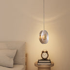 Contemporary Nordic Round Iron Glass LED Pendant Light For Living Room