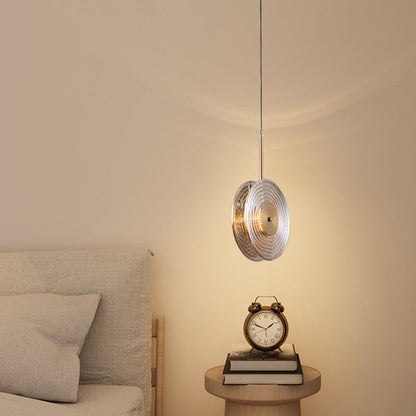 Contemporary Nordic Round Iron Glass LED Pendant Light For Living Room
