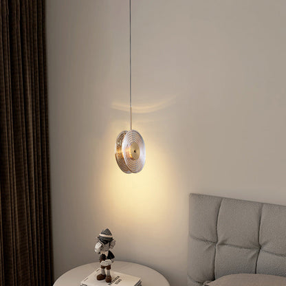 Contemporary Nordic Round Iron Glass LED Pendant Light For Living Room