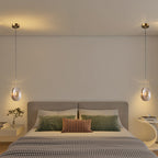 Contemporary Nordic Round Iron Glass LED Pendant Light For Living Room