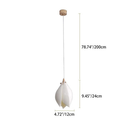 Traditional Chinese Flower Iron Ceramic 1-Light Pendant Light For Living Room