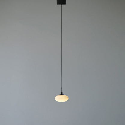 Contemporary Nordic Oval Iron Stone 1-Light Pendant Light For Living Room