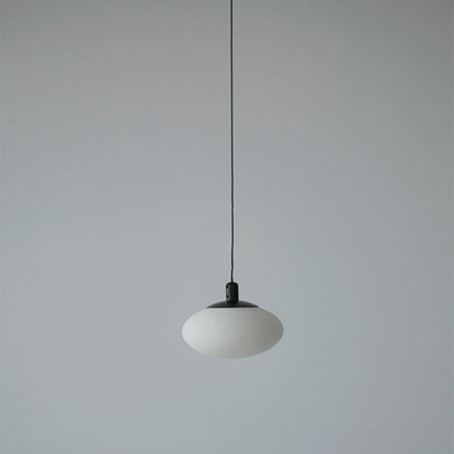 Contemporary Nordic Oval Iron Stone 1-Light Pendant Light For Living Room
