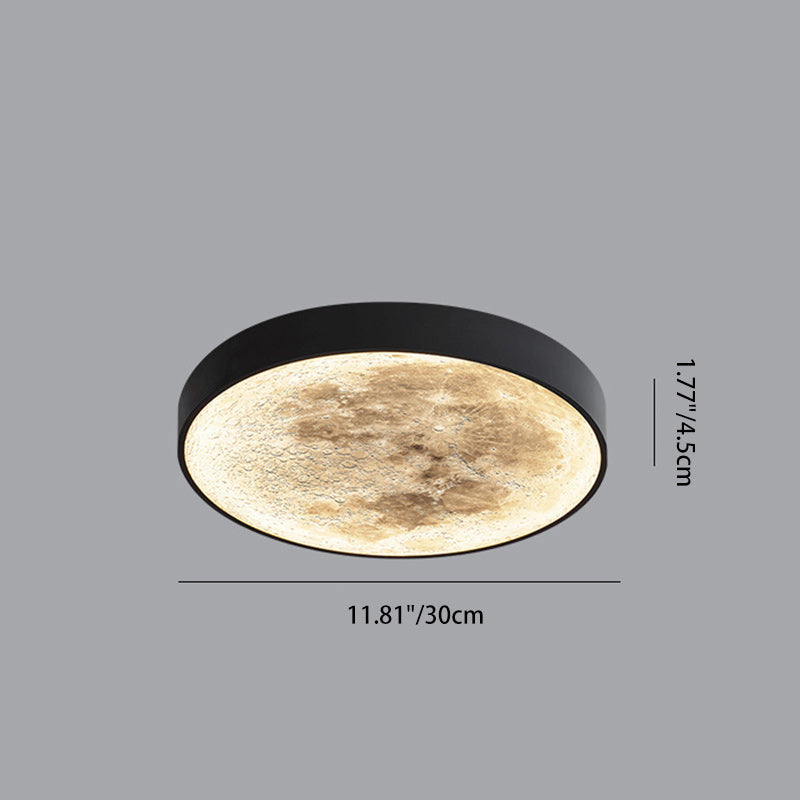 Contemporary Creative Round Iron Glass LED Flush Mount Ceiling Light For Garden
