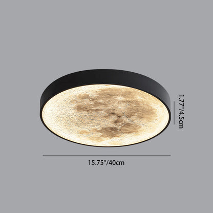 Contemporary Creative Round Iron Glass LED Flush Mount Ceiling Light For Garden