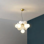 Contemporary Nordic Metal Acrylic Colorful Flower Branch Round Glass Ball 5/6/8/10/12/15 Light Chandelier for Living Room Lumendat
