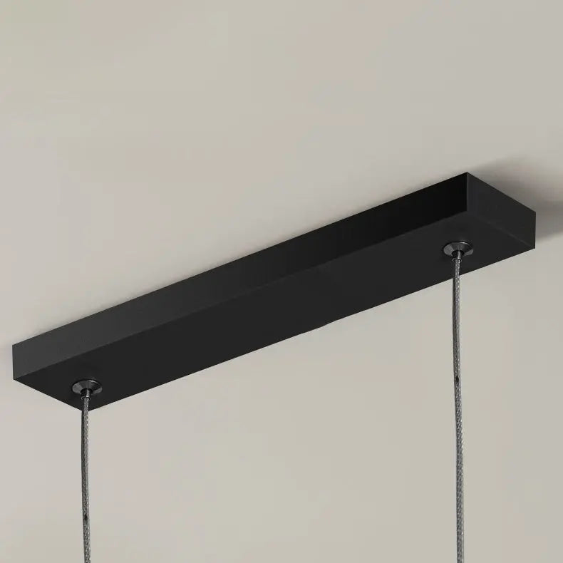 Modern Minimalist Long Strip Metal Aluminum Silica Gel LED Island Light Chandeliers for Dining Room BulbSquare