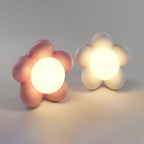 Contemporary Nordic Flower Wood Resin 1-Light Wall Sconce Lamp For Living Room