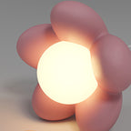 Contemporary Nordic Flower Wood Resin 1-Light Wall Sconce Lamp For Living Room