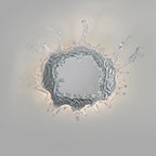 Contemporary Creative Stainless Steel Acrylic Water Drop Mirror LED Wall Sconce Lamp For Bathroom