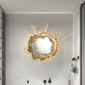 Contemporary Creative Stainless Steel Acrylic Water Drop Mirror LED Wall Sconce Lamp For Bathroom