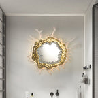 Contemporary Creative Stainless Steel Acrylic Water Drop Mirror LED Wall Sconce Lamp For Bathroom