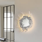Contemporary Creative Stainless Steel Acrylic Water Drop Mirror LED Wall Sconce Lamp For Bathroom