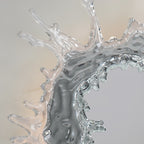 Contemporary Creative Stainless Steel Acrylic Water Drop Mirror LED Wall Sconce Lamp For Bathroom