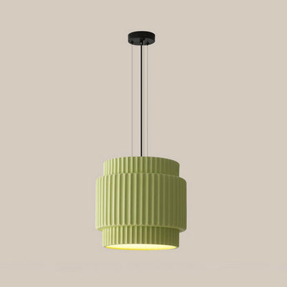 Contemporary Nordic Painted Ribbed Resin 1/3-light Pendant Light for Living Room