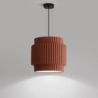 Contemporary Nordic Painted Ribbed Resin 1/3-light Pendant Light for Living Room