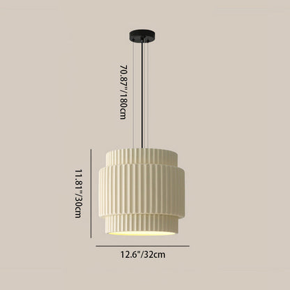 Contemporary Nordic Painted Ribbed Resin 1/3-light Pendant Light for Living Room
