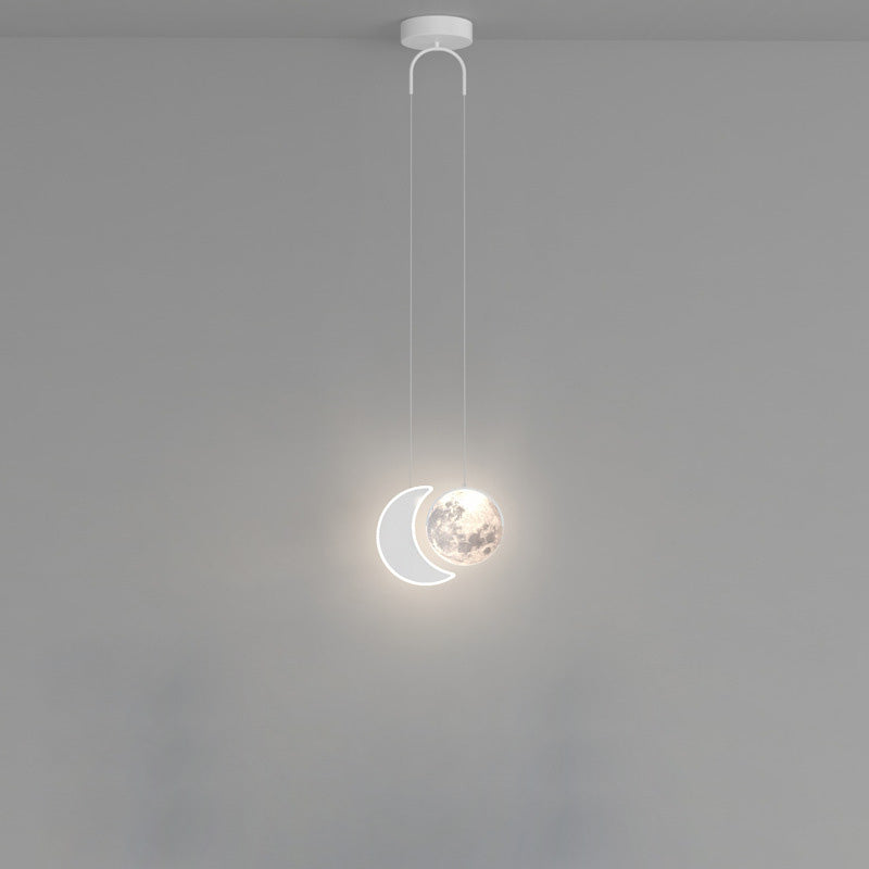 Lumendat Contemporary Creative Cartoon Acrylic Airplane Cloud Moon Shade LED Kids Chandelier For Bedroom Lumendat