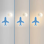 Lumendat Contemporary Creative Cartoon Acrylic Airplane Cloud Moon Shade LED Kids Chandelier For Bedroom Lumendat
