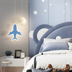 Lumendat Contemporary Creative Cartoon Acrylic Airplane Cloud Moon Shade LED Kids Chandelier For Bedroom Lumendat