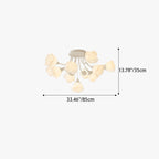 Contemporary Nordic Romantic Rose Shade Iron Resin 7/11/13-light Semi-flush Mount Ceiling Light for Living Room