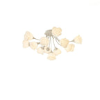 Contemporary Nordic Romantic Rose Shade Iron Resin 7/11/13-light Semi-flush Mount Ceiling Light for Living Room