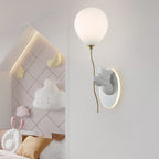 Lumendat Contemporary Creative Kids Cartoon Bear Balloon Resin Glass Ball 1-Light Wall Sconce Lamp For Bedroom Lumendat