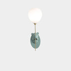 Lumendat Contemporary Creative Kids Cartoon Bear Balloon Resin Glass Ball 1-Light Wall Sconce Lamp For Bedroom Lumendat