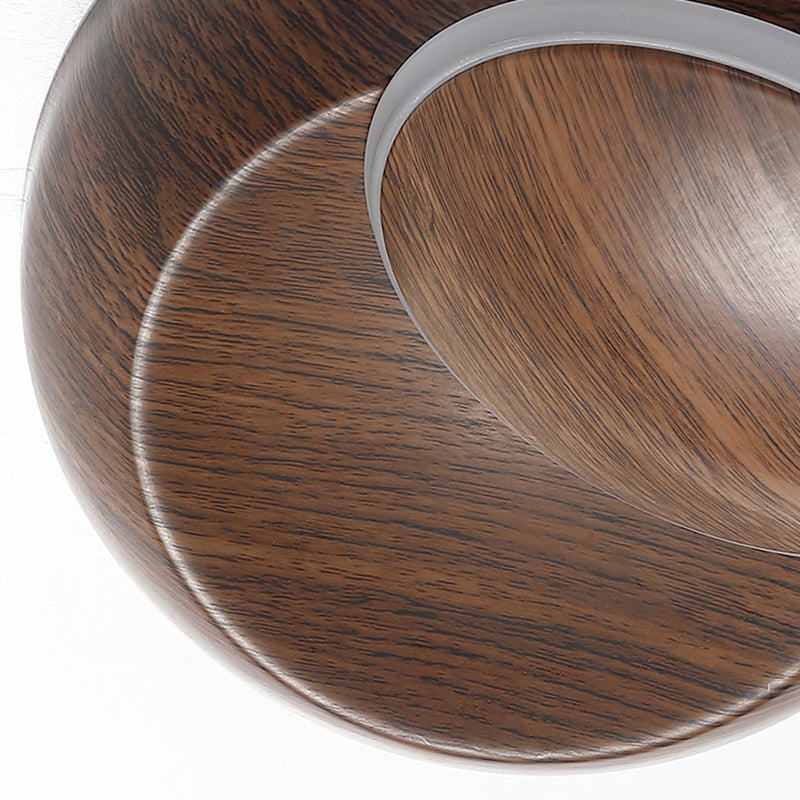 Lumendat Contemporary Creative Rotatable Moon Shadow Round Wood Grain Iron Aluminum LED Kids Wall Sconce Lamp For Bedroom Lumendat