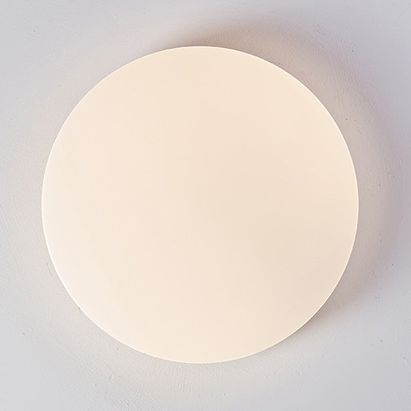 Modern Minimalist Round Wood Acrylic LED Flush Mount Ceiling Light for Living Room