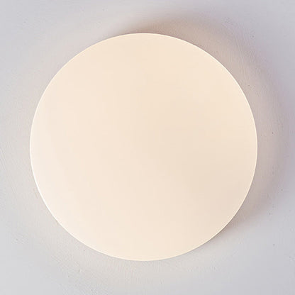 Modern Minimalist Round Wood Acrylic LED Flush Mount Ceiling Light for Living Room