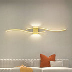 Modern Minimalist Geometric Long Strip Iron Acrylic LED Wall Sconce Lamp For Hallway
