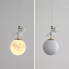 Lumendat Contemporary Creative Kids Cartoon Resin Bear PLA Shade LED Pendant Light For Bedroom Lumendat