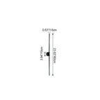 Modern Minimalist Rotatable 270° Black Long Line Aluminum LED Flush Mount Ceiling Light For Hallway