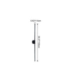 Modern Minimalist Rotatable 270° Black Long Line Aluminum LED Flush Mount Ceiling Light For Hallway