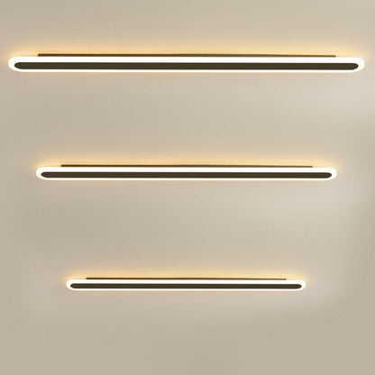 Modern Minimalist Rectangle Long Line Iron Acrylic LED Wall Sconce Lamp For Living Room