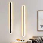 Modern Minimalist Rectangle Long Line Iron Acrylic LED Wall Sconce Lamp For Living Room