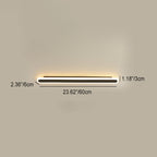 Modern Minimalist Rectangle Long Line Iron Acrylic LED Wall Sconce Lamp For Living Room