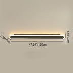 Modern Minimalist Rectangle Long Line Iron Acrylic LED Wall Sconce Lamp For Living Room