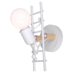 Contemporary Creative Humanoid Ladder Iron 1-Light Wall Sconce Lamp For Living Room