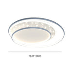 Contemporary Nordic Combo Round Star Iron Silicone Acrylic LED Flush Mount Ceiling Light For Bedroom