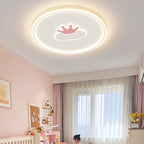 Lumendat Contemporary Creative Kids Cartoon Love Crown Sun Round Iron Acrylic LED Flush Mount Ceiling Light For Bedroom Lumendat