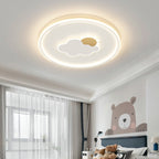 Lumendat Contemporary Creative Kids Cartoon Love Crown Sun Round Iron Acrylic LED Flush Mount Ceiling Light For Bedroom Lumendat